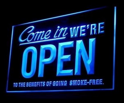 Come in Open Smoke Free LED Neon Sign